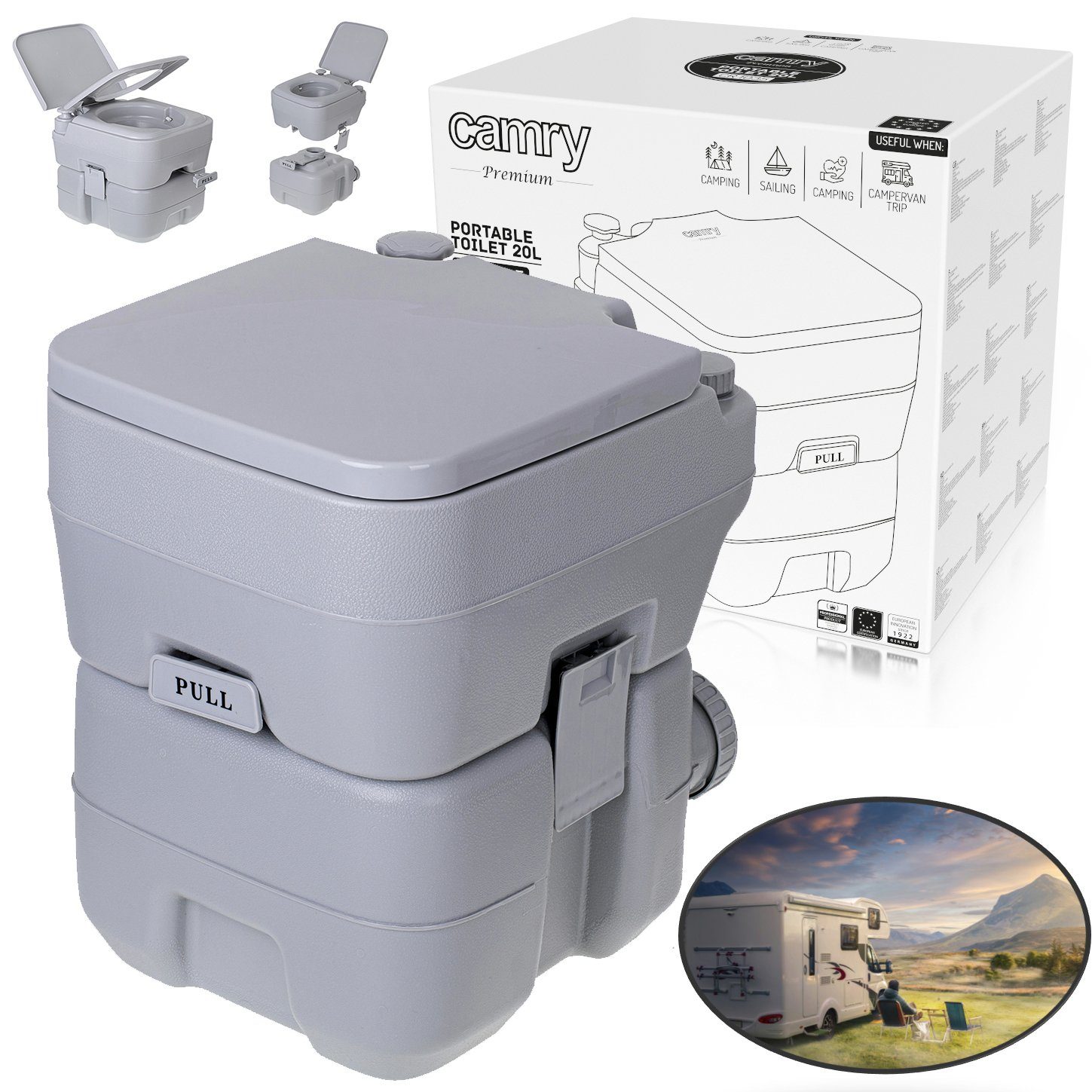 Camry Campingtoilette CR 1035, Mobile 20-Liter-Toilette