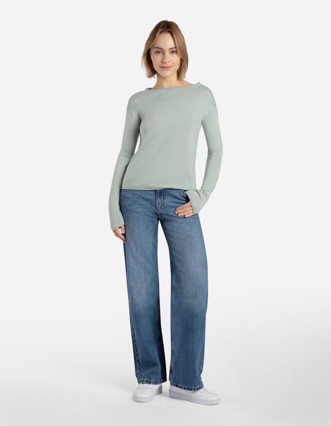 Strickpullover - Gerollte Abschlüsse