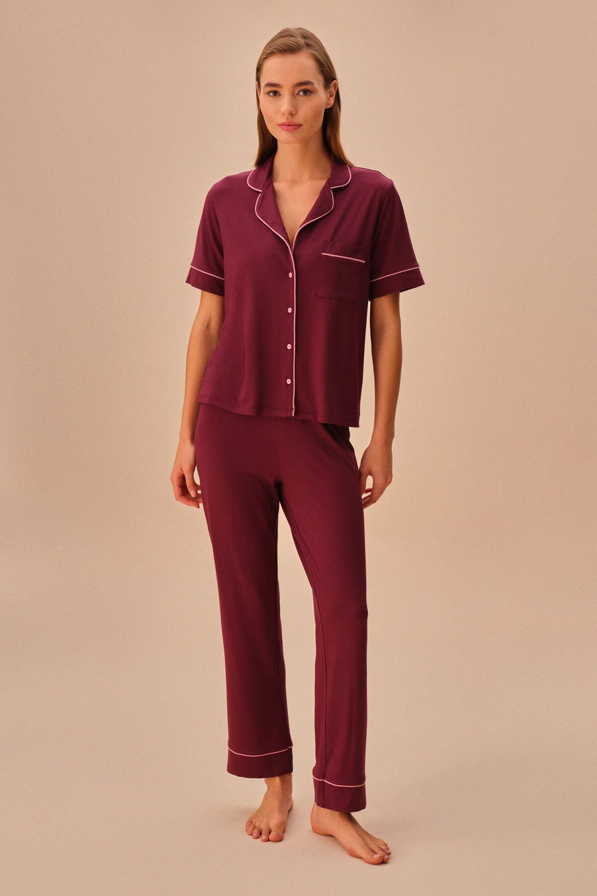 SUWEN  Misty Maskulines Pyjama-Set