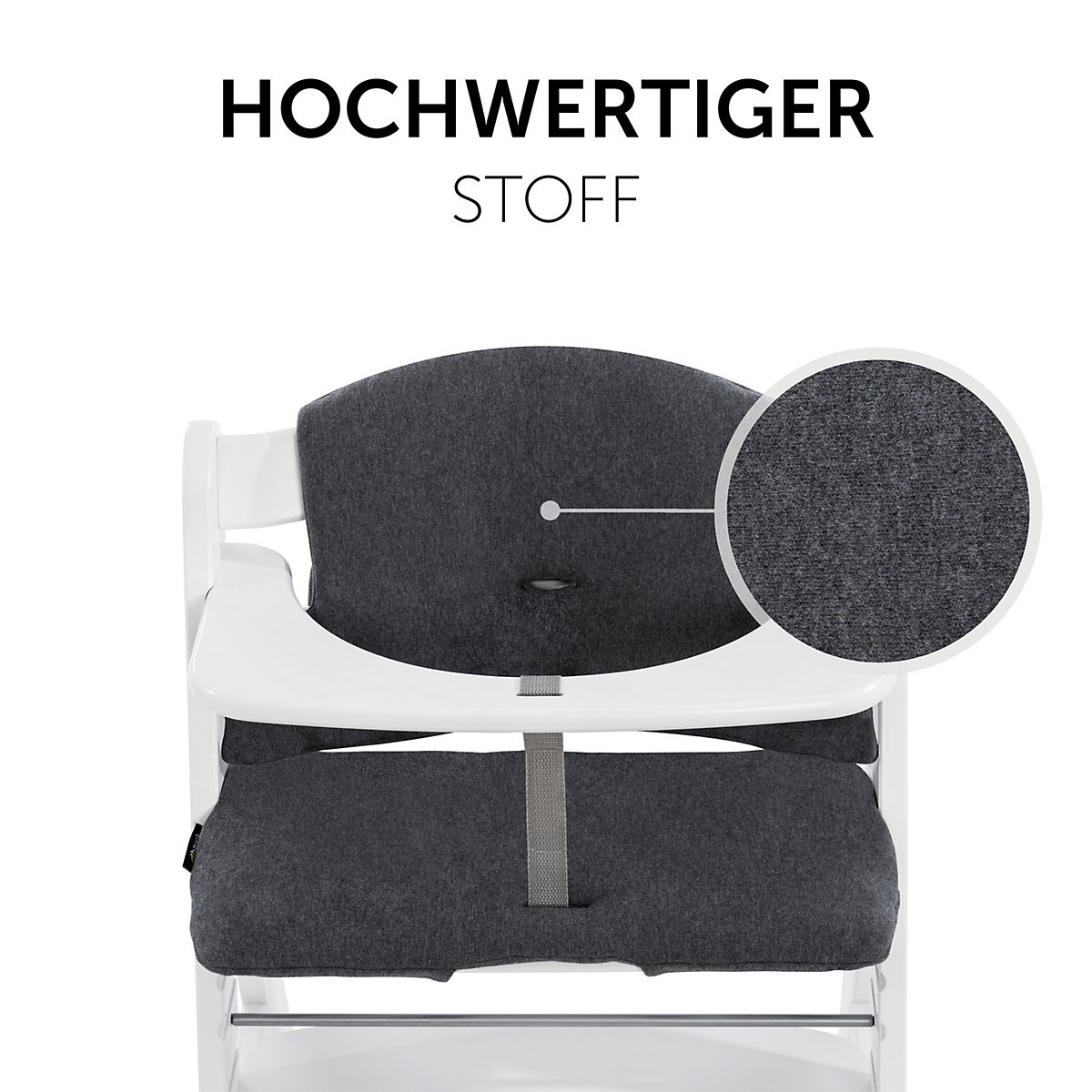 Hochstuhlauflage Select, Jersey Charcoal