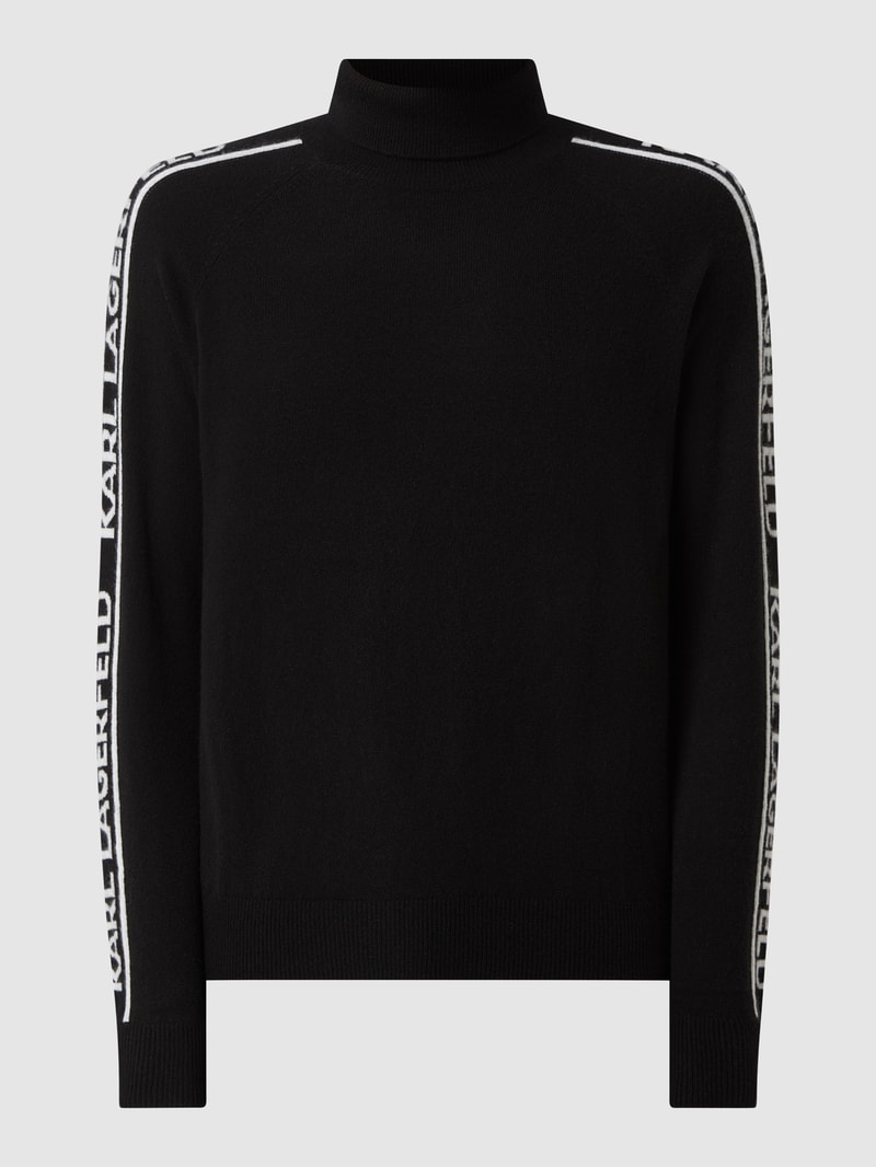 Rollkragenpullover aus Kaschmir in schwarz