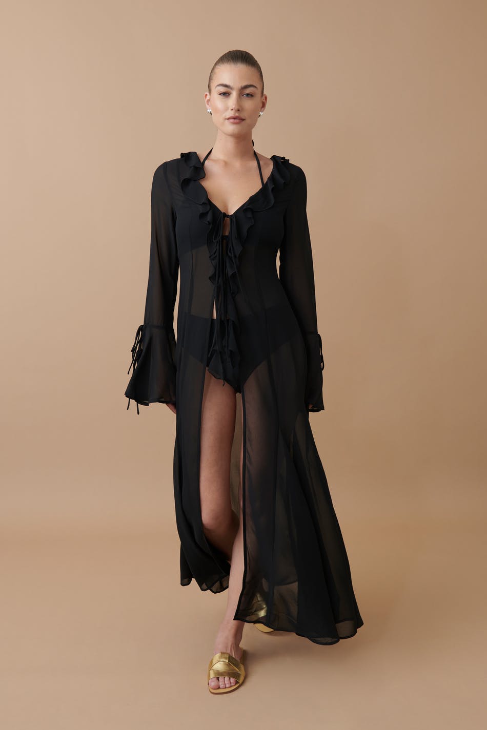 Chiffon maxi caftan