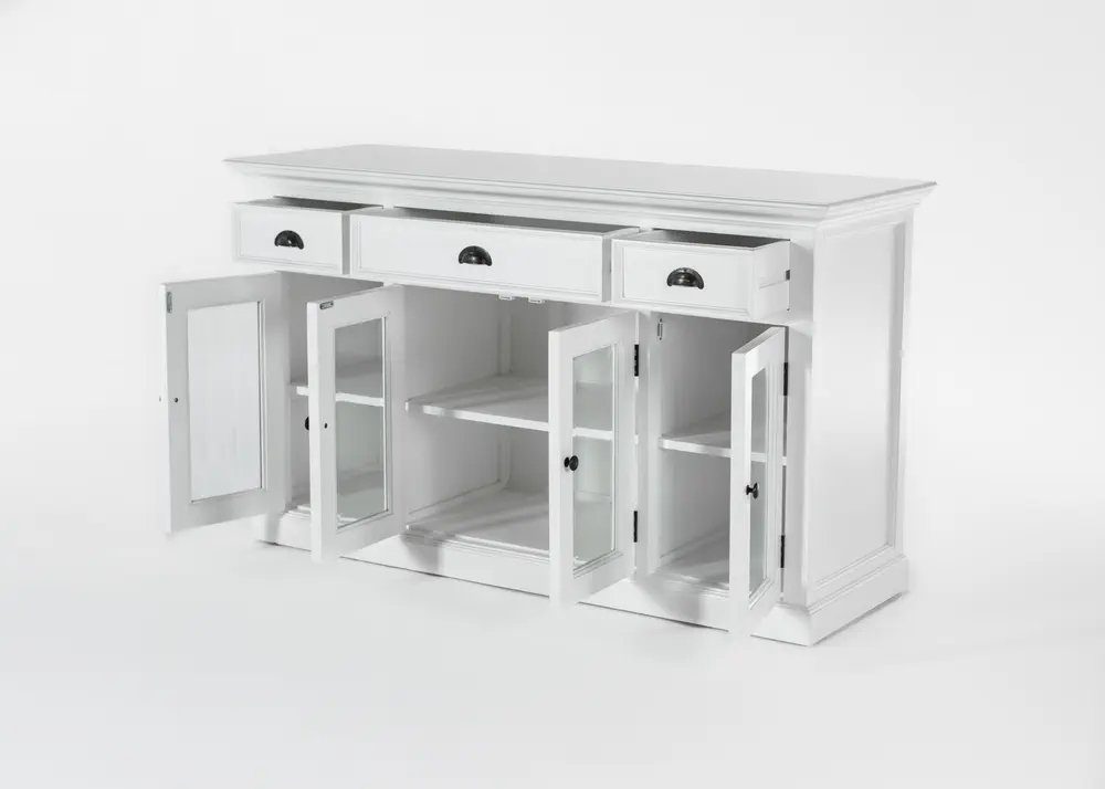 Novasolo Buffet Halifax Buffet mit 4 Glastüren 3 Schubladen