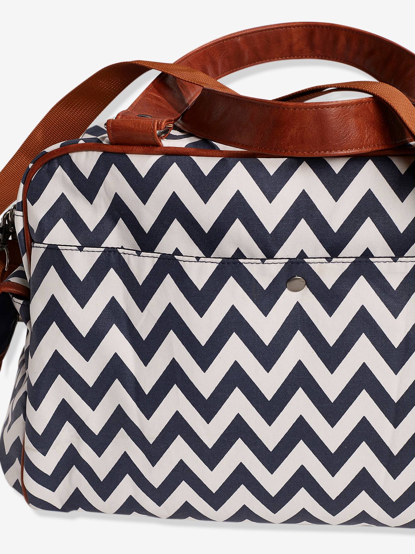 Sac à langer Journée multipoches vertbaudet imprimé chevrons
