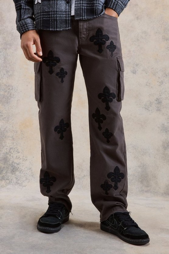 Lockere Cargohose mit Applikation