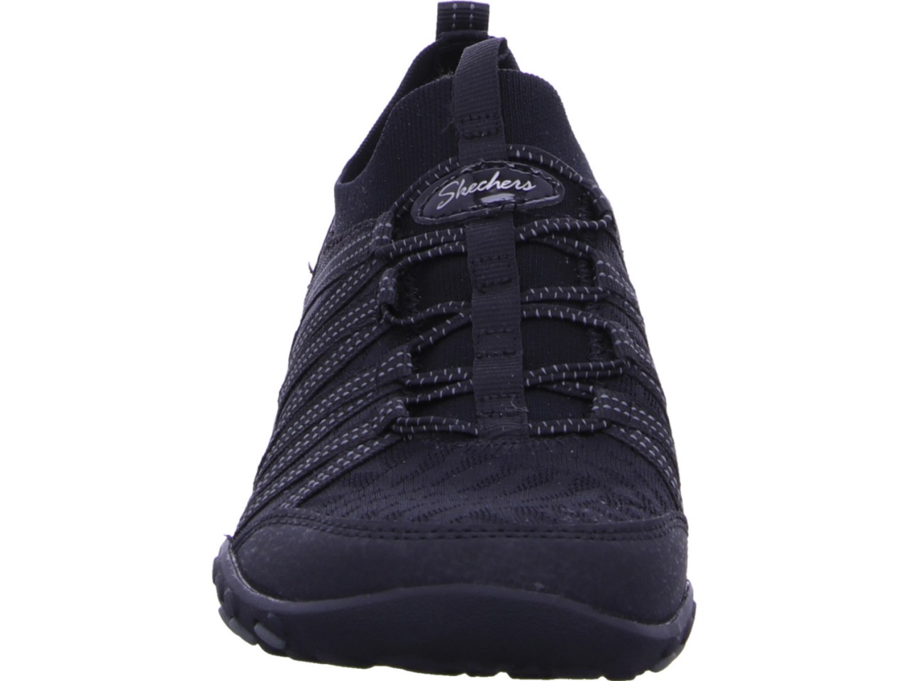 SKECHERS Sportliche Slipper schwarz Veganer Slip-On Sneaker