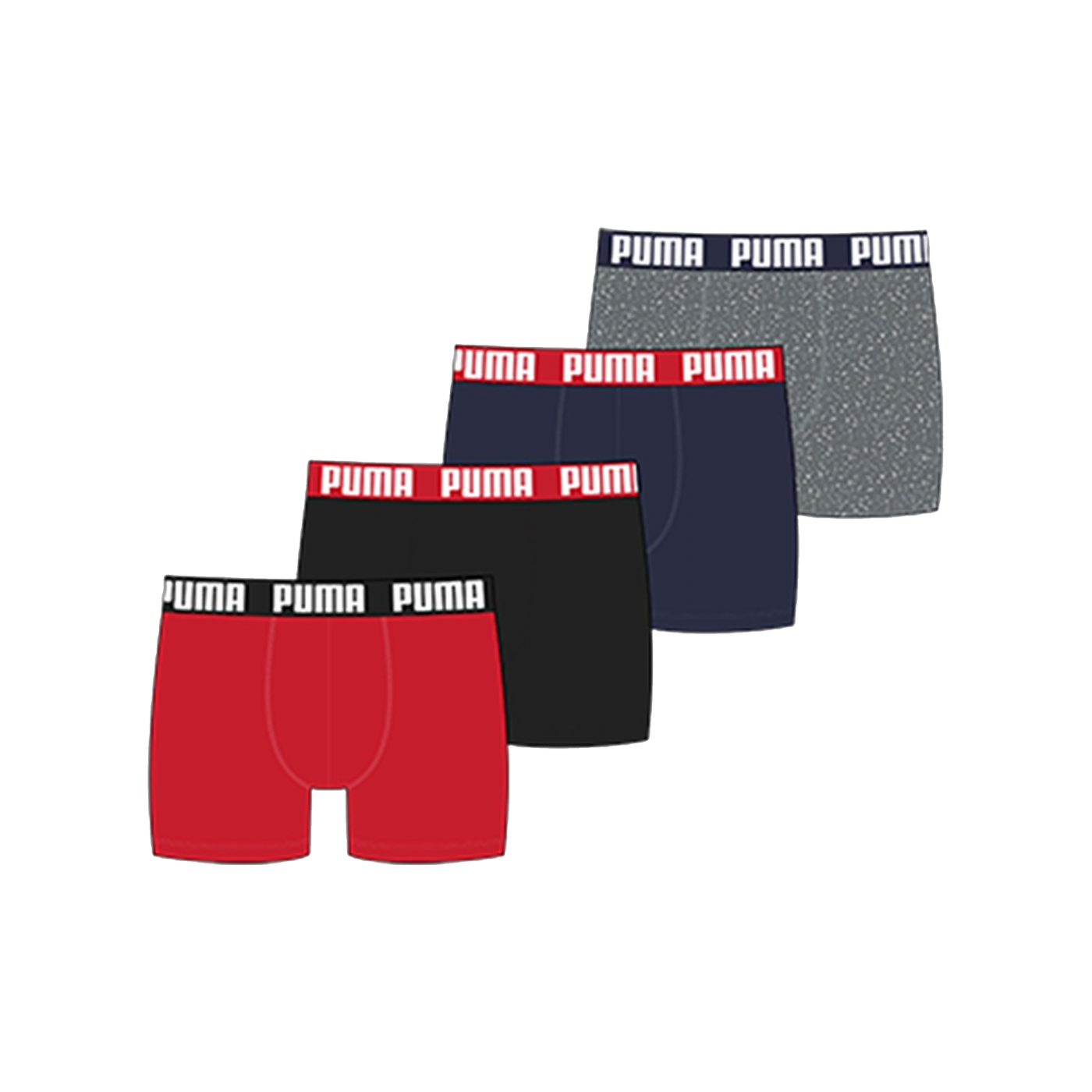 PUMA Basic Boxer 4er Pack Rot F003