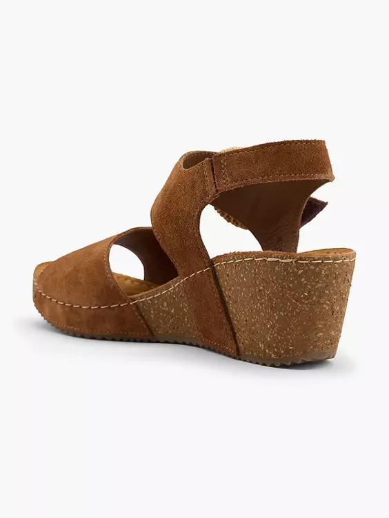 5th Avenue Leder Keilsandalette