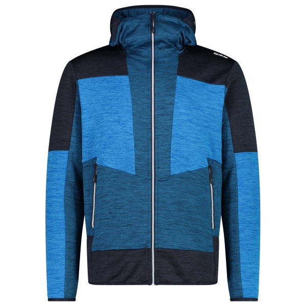 CMP - Jacket Fix Hood Melange Grid Tech - Fleecejacke