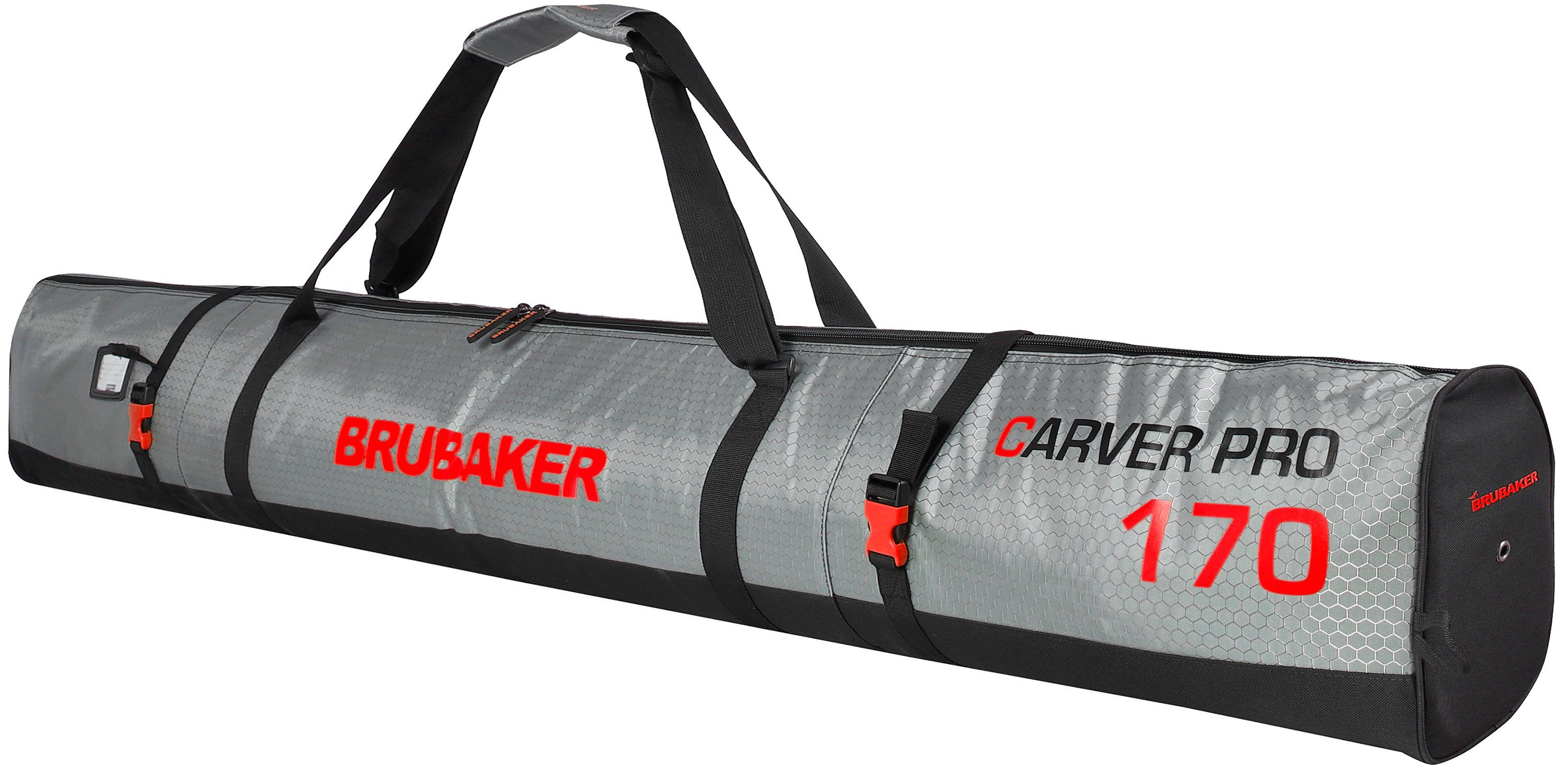 BRUBAKER Sporttasche CarverTec Pro Skitasche Kombi Set (2-tlg., reißfest und nässeabweisend), Skisack und Skischuhtasche für 1 Paar Ski
