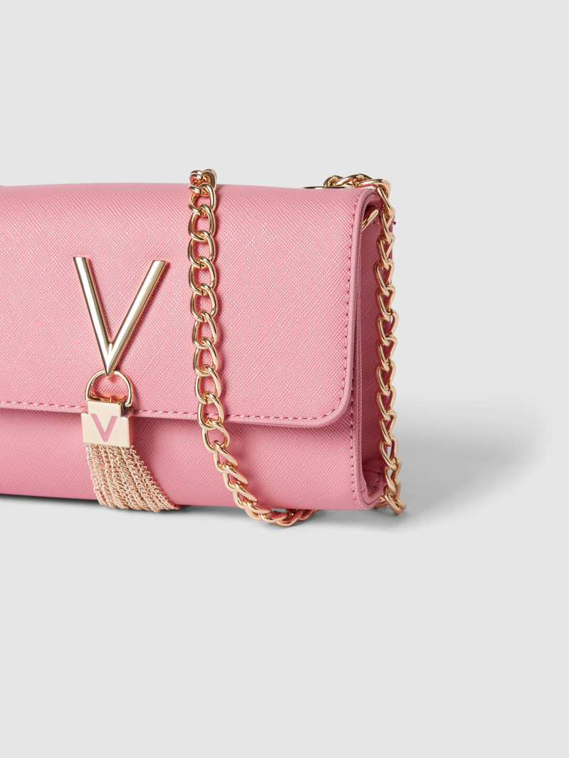 Handtasche mit Label-Applikation Modell 'DIVINA' in rosa