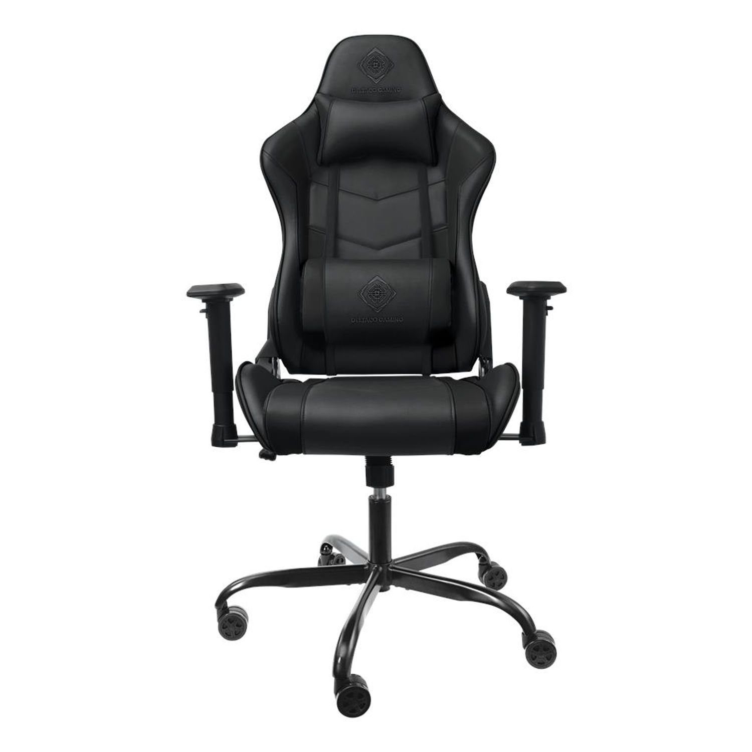 DELTACO Gaming-Stuhl Gaming Stuhl Jumbo Gamer Stuhl Kissen 110kg (kein Set), schw., extra groß, hohe Rückenlehne, inkl. 5 Jahre Herstellergarantie