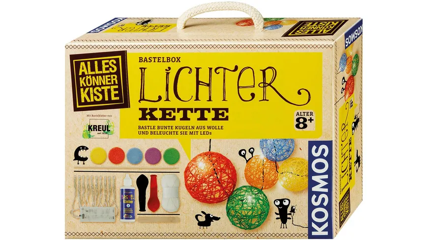 KOSMOS - Lichterkette - Bastle bunte Kugeln aus Wolle und beleuchte sie mit LEDs