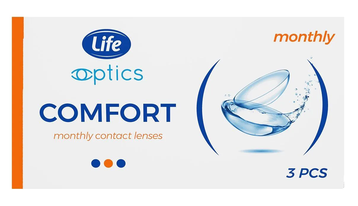 „Life Optics Comfort“ mėnesiniai kontaktiniai lęšiai, -05,25