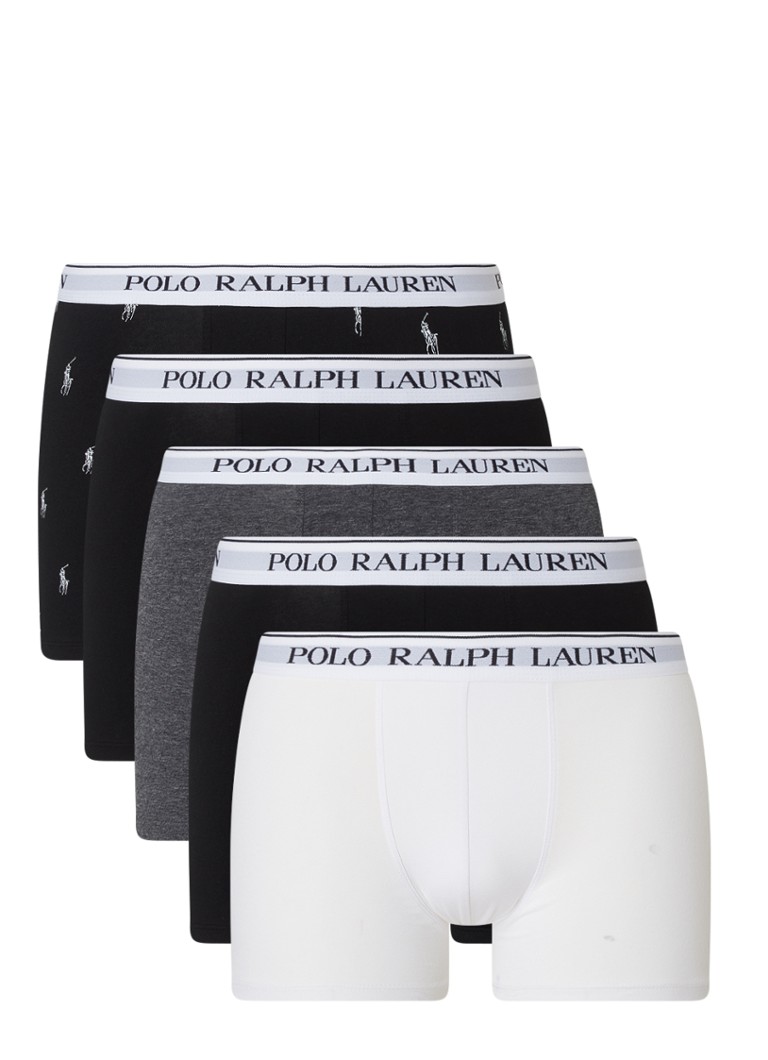 Lot de 5 boxers Ralph Lauren avec ceinture logotée