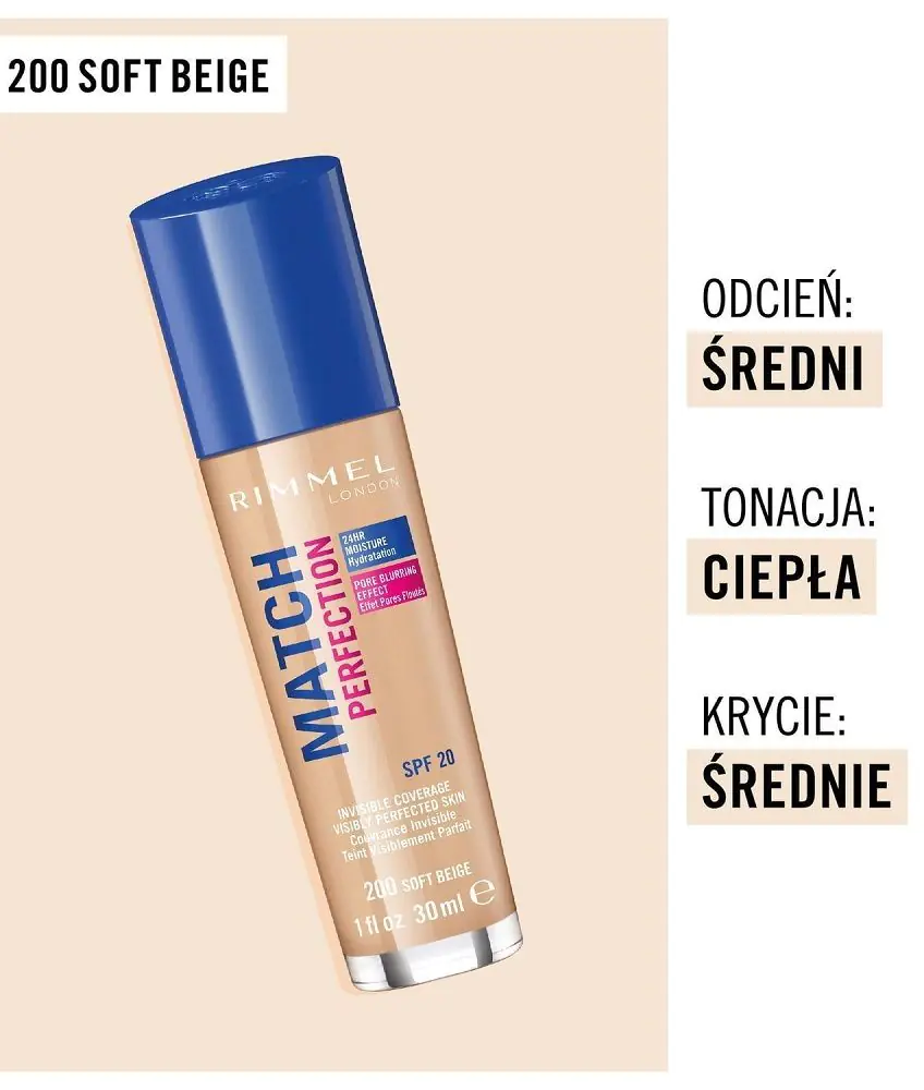 Rimmel Match Perfection tekući puder za lice, 200