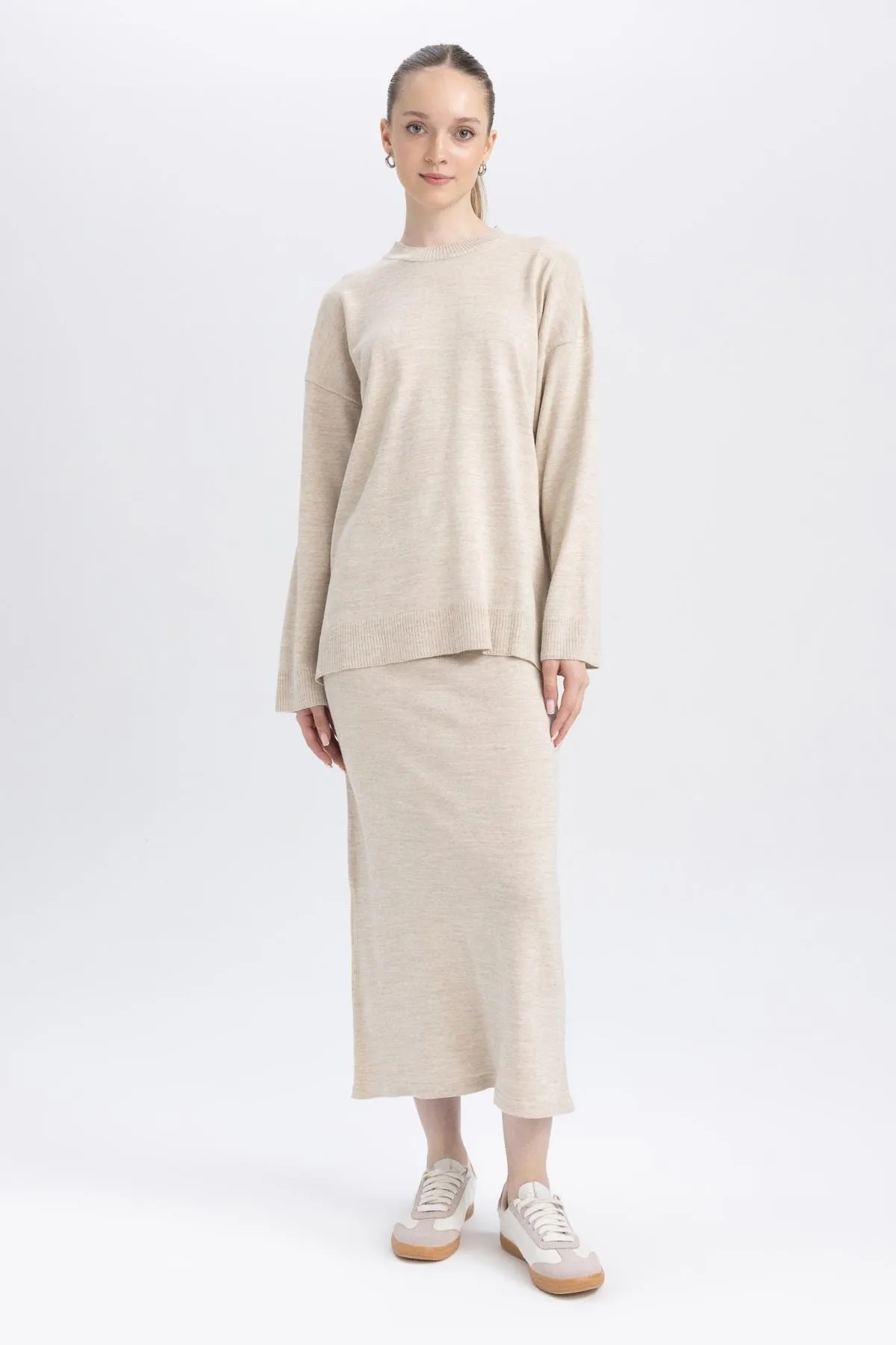 DeFacto  Skirt - Beige - Lang
