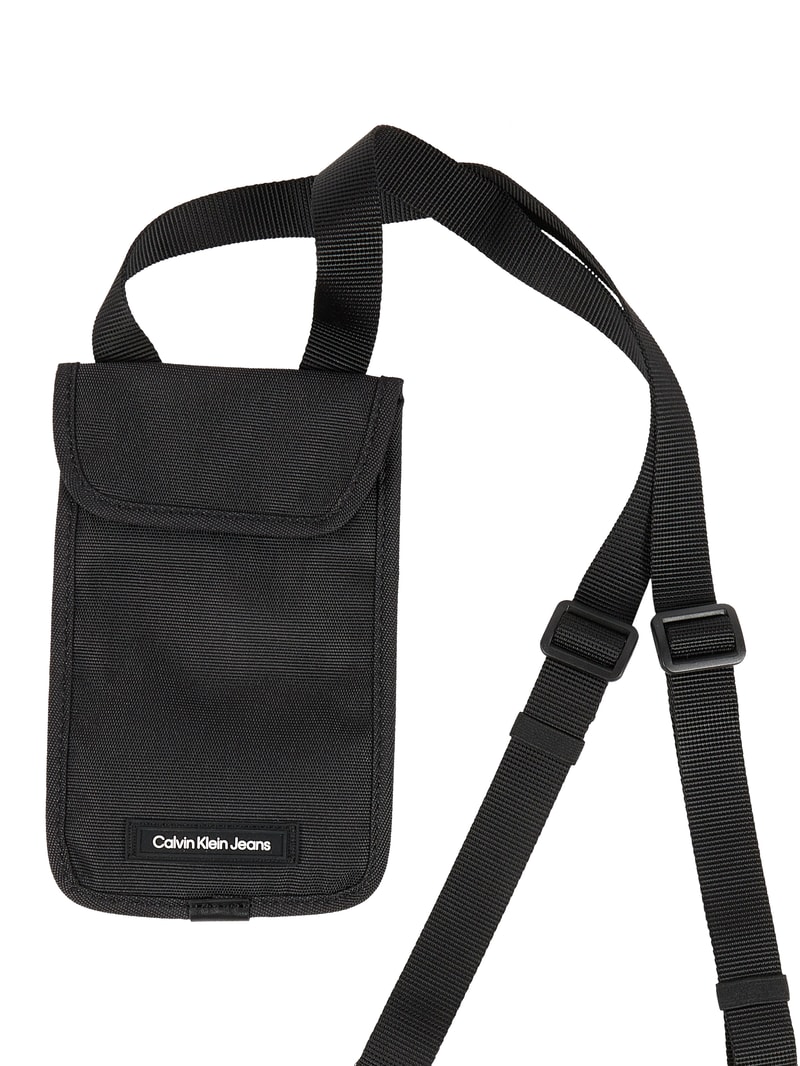 Umhängetasche mit Handytasche in schwarz