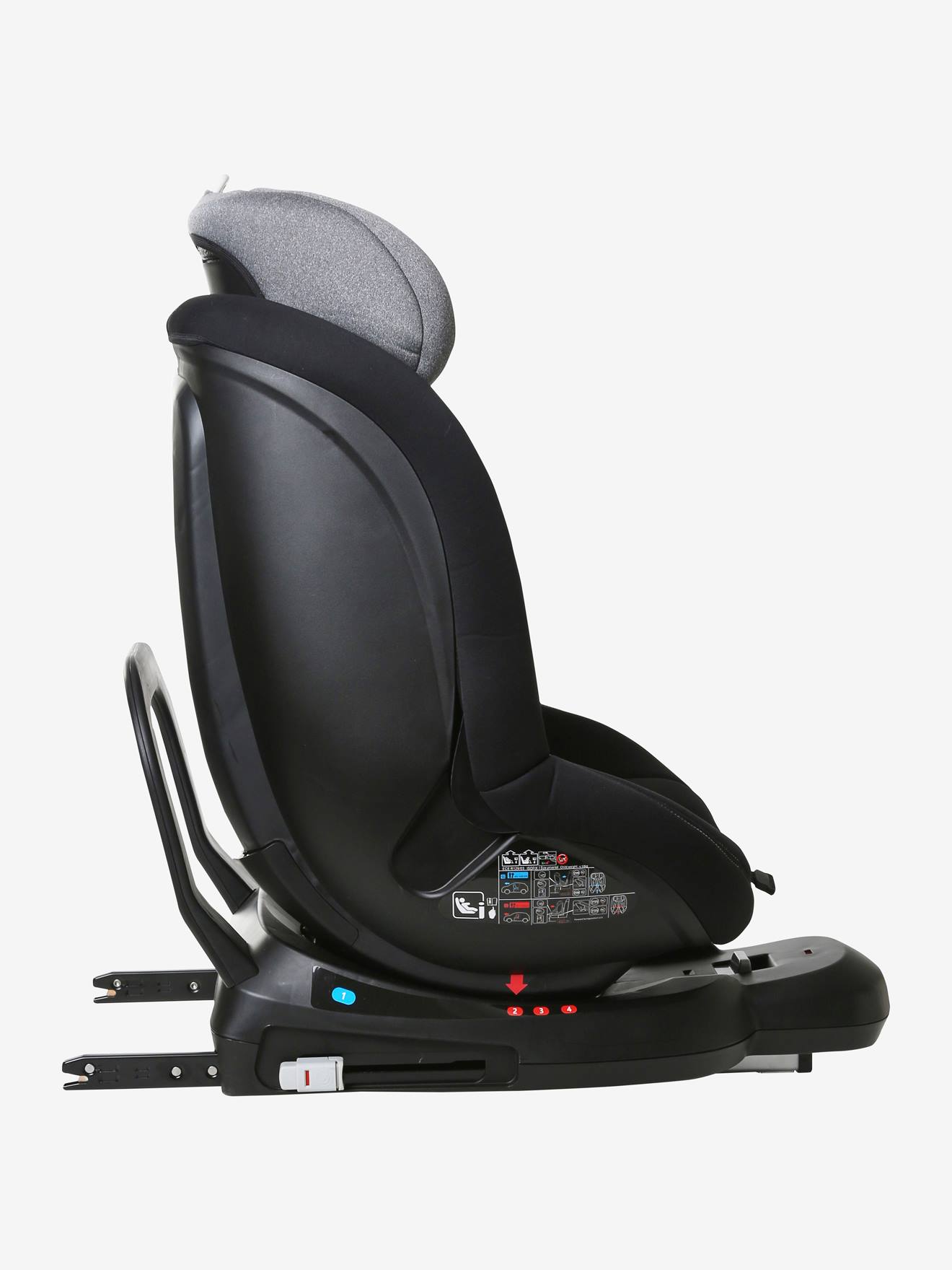 Siège-auto rotatif isofix I-Size Spiro groupe 0+/1 VERTBAUDET lot noir