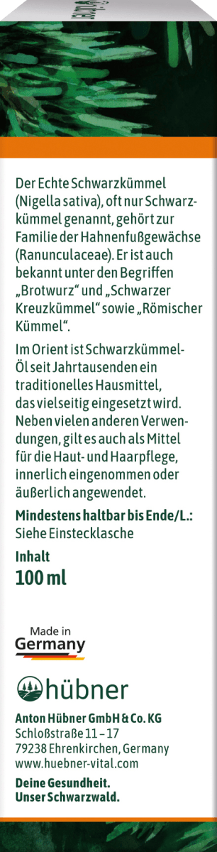 Schwarzkümmel-Öl, 100 ml