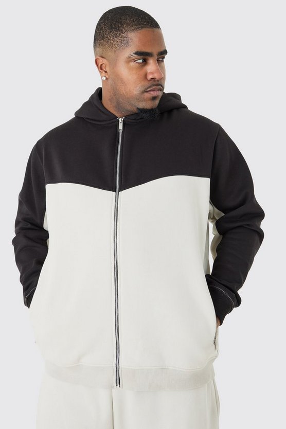 Plus Slim Fit Colour Block Tracksuit