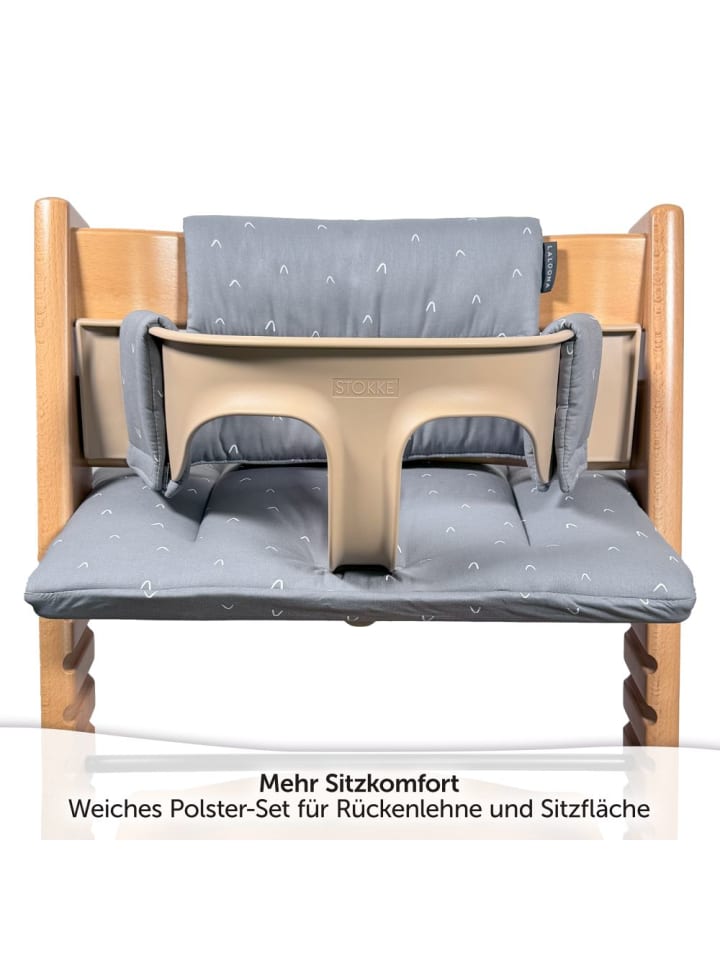 LaLoona Sitzkissen / Hochstuhlauflage für Stokke Tripp Trapp in grau günstig kaufen onesize