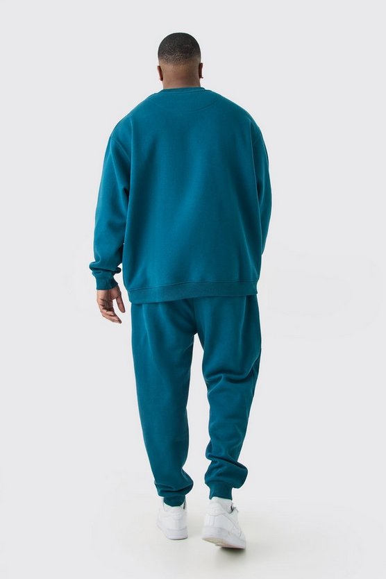 Plus Offcl Oversized Extended Neck Sweatshirt Tracksuit