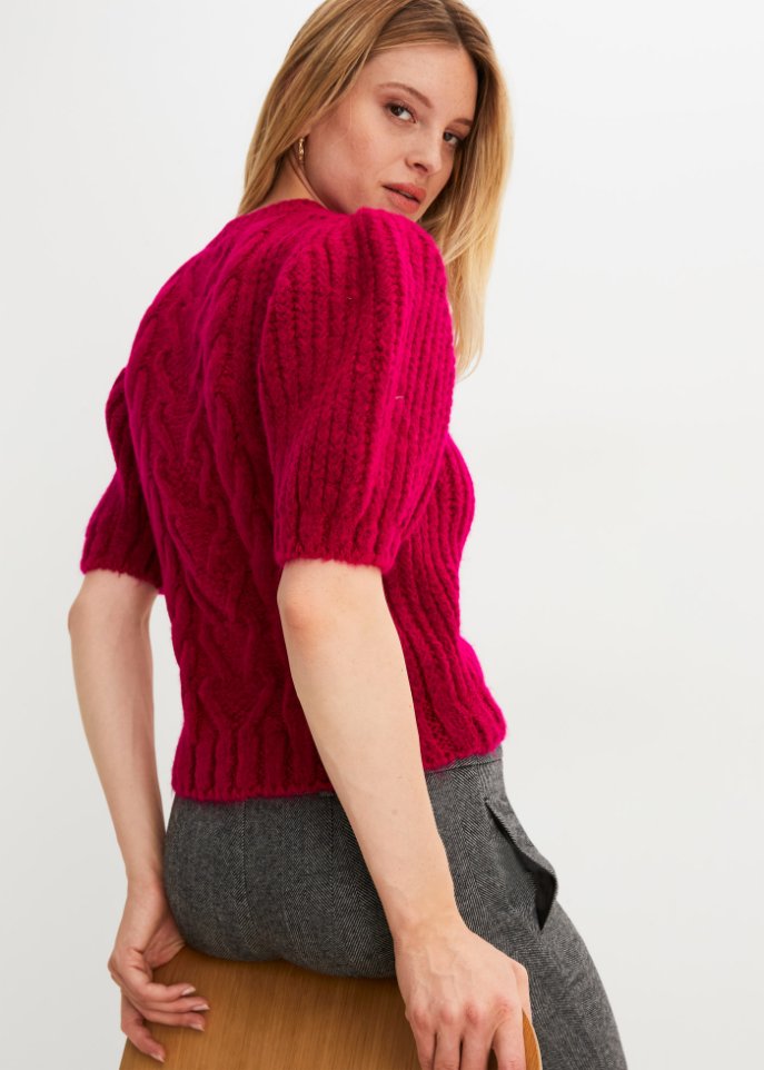 Pullover mit Zopfmuster