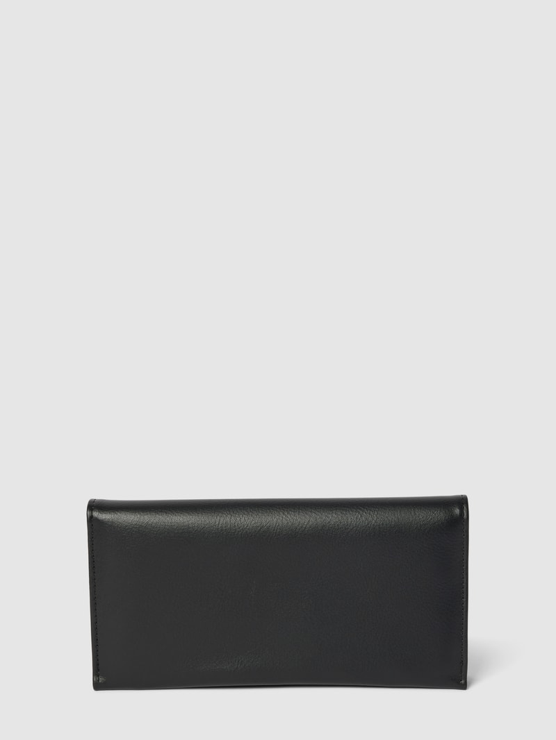Portemonnaie mit Label-Details in schwarz