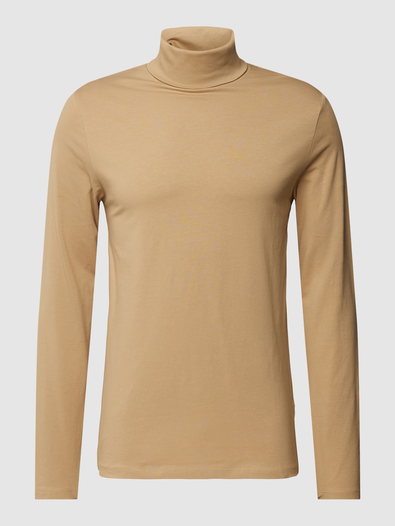 Longsleeve mit Rollkragen in beige
