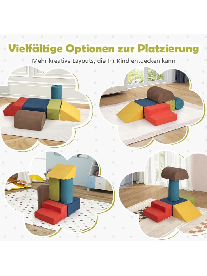 COSTWAY 6 tlg. Softbausteine für 1-3 Jahre in Bunt günstig kaufen onesize