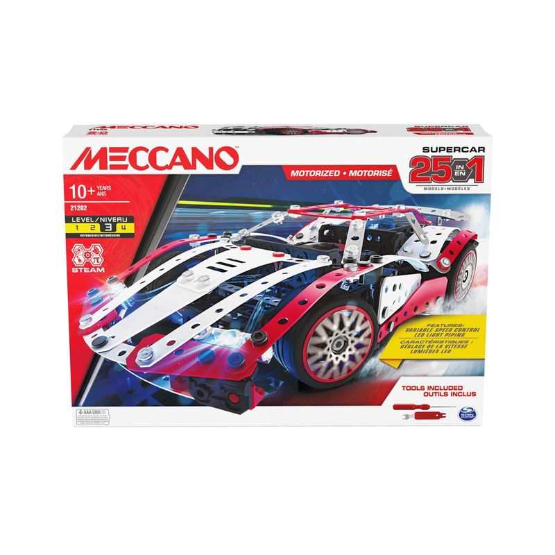 Voiture supercar 25 modèles motorisés Meccano