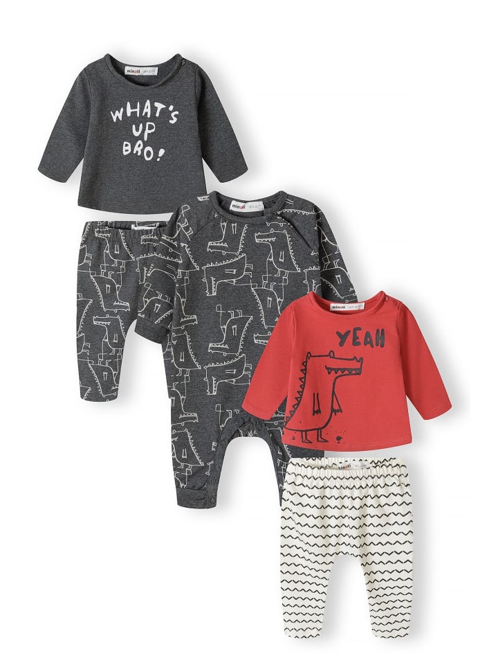 Minoti 5tlg. Set: Body & Leggings LM SET 5 in grau günstig kaufen 92/98