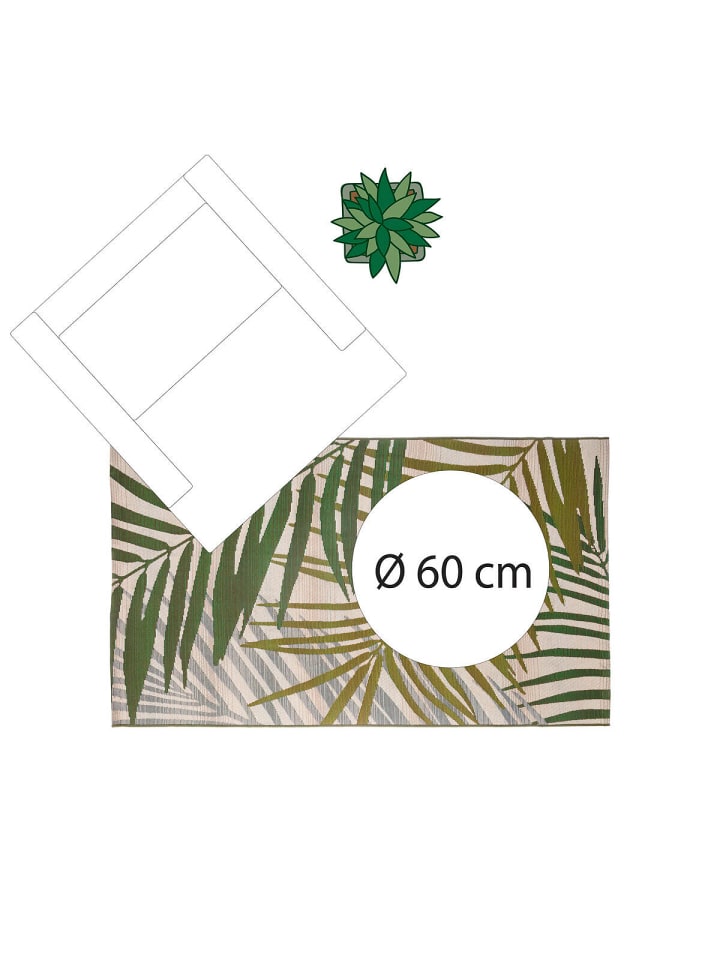 Atmosphera Créateur d'intérieur Terrassenteppich in grün günstig kaufen onesize