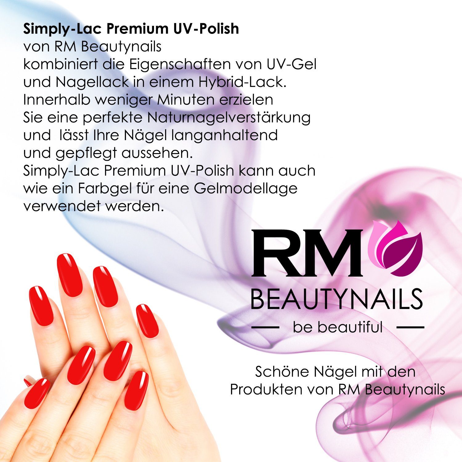 RM Beautynails UV-Nagellack Simply Lac Premium UV-Nagellack UV-Polish 10ml