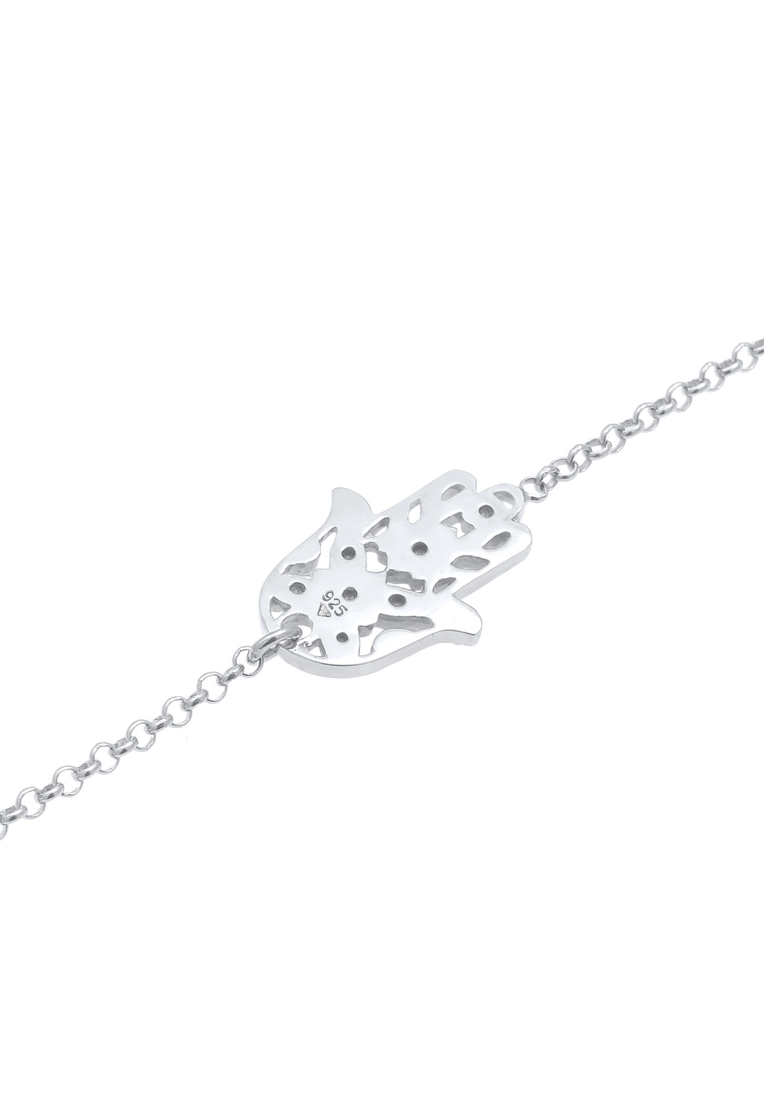 Elli moteriškas Hamsa rankos Fatima dvasinis auskaras su 925 prabos sidabro kristalais