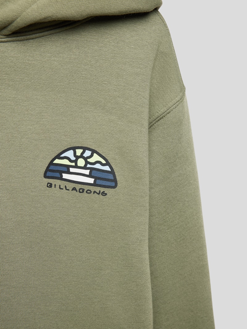Hoodie mit rückseitigem Motiv-Print Modell 'SHINE' in schilf