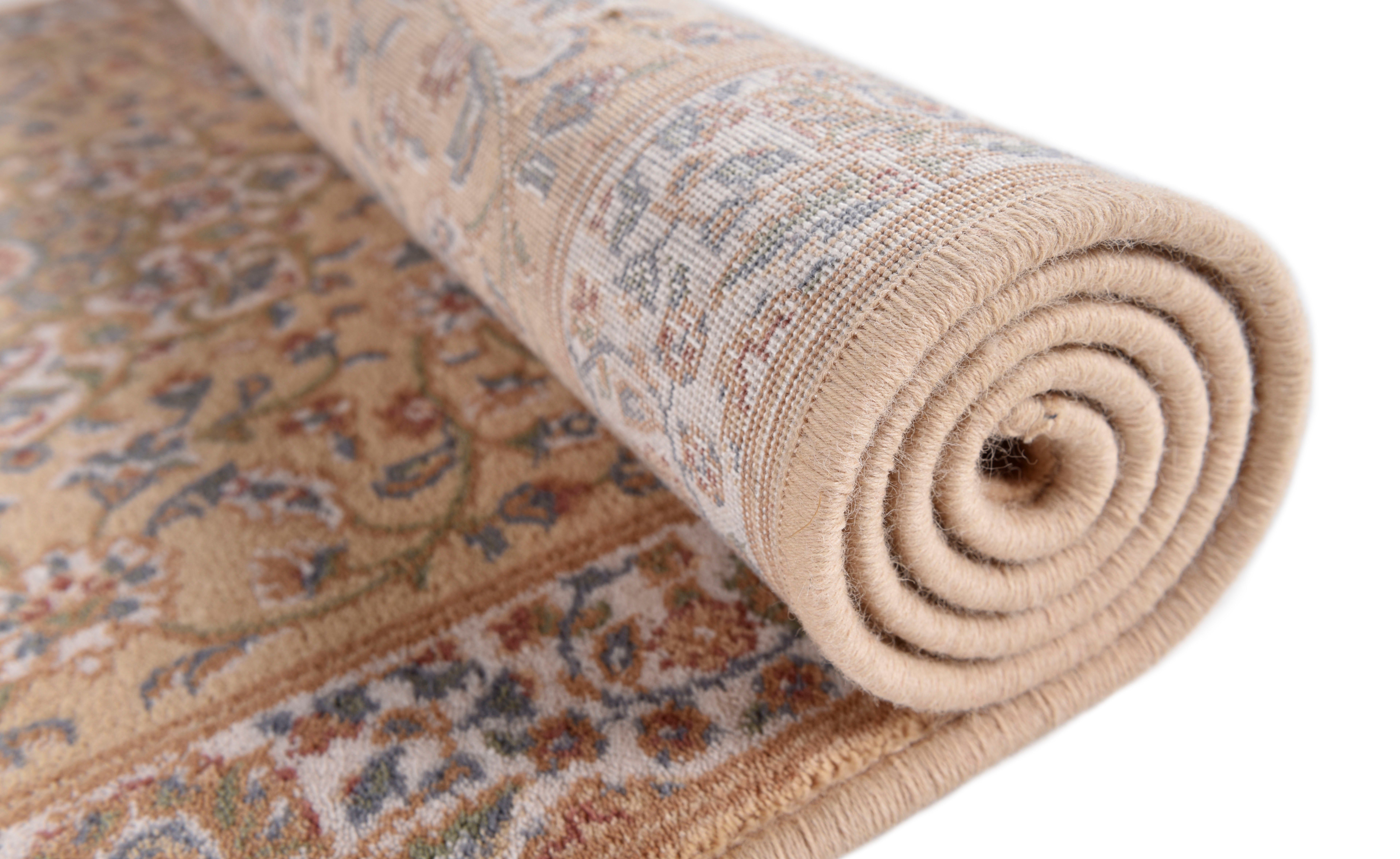 Wollteppich Dolna - 859, THEKO, rund, Höhe: 10 mm, Kurzflor, reine Wolle, Orient-Optik