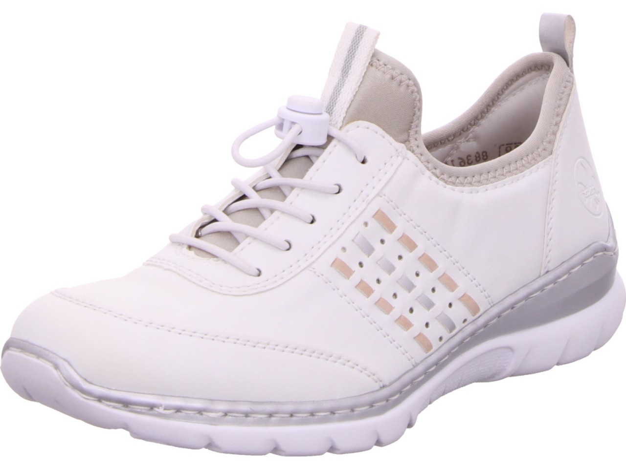 RIEKER Sportliche Slipper weiss
