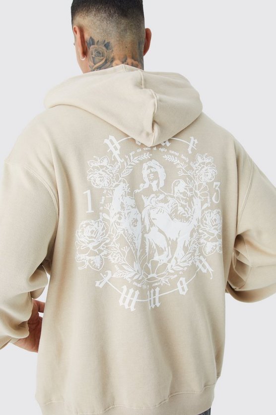 Tall Oversize Hoodie mit Homme Print
