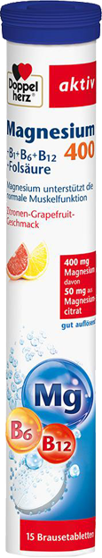 Doppelherz aktiv Magnesium 400 + B6 + B12