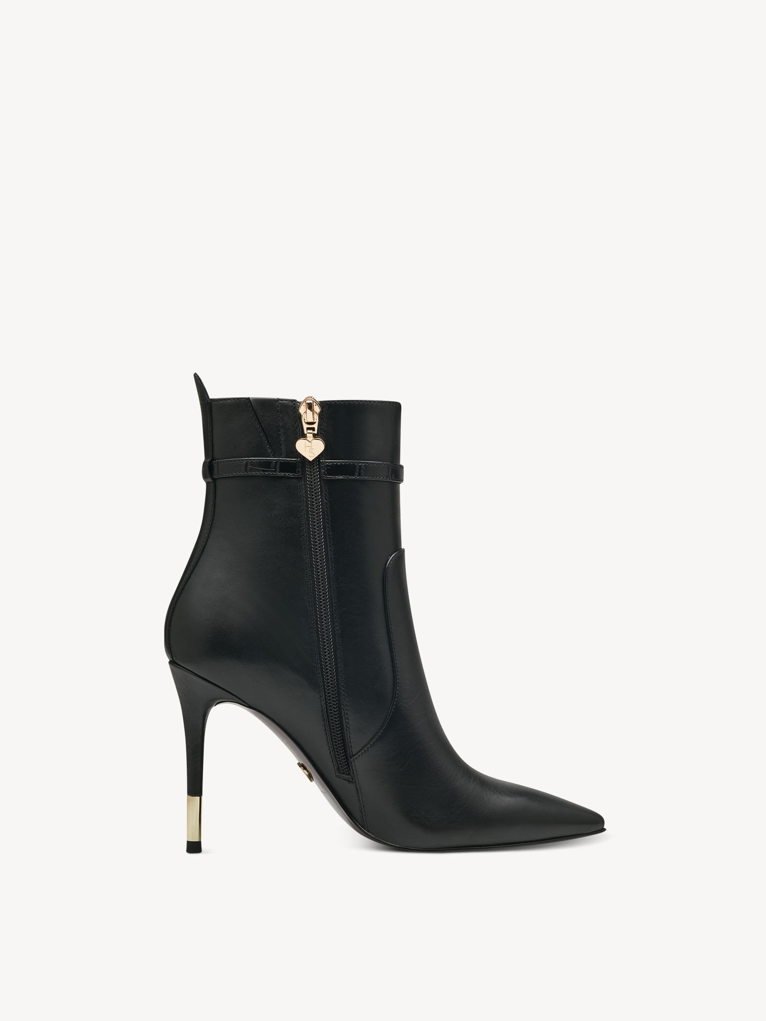 Bottine en cuir - noir