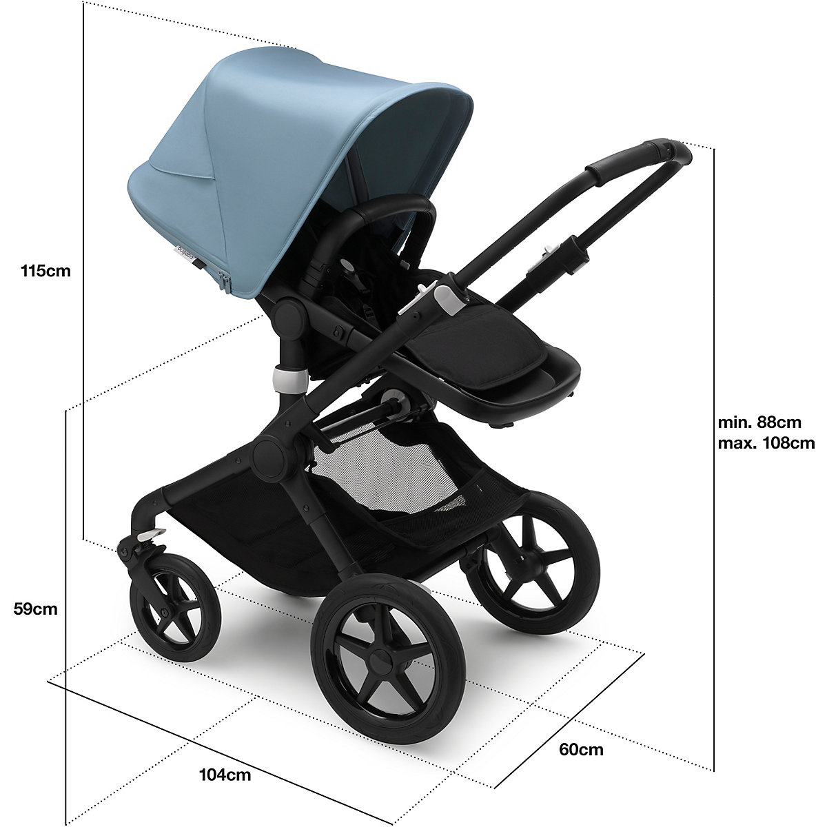 Bugaboo Fox2 complete BLACK/GREY MELANGE-GREY MELANGE