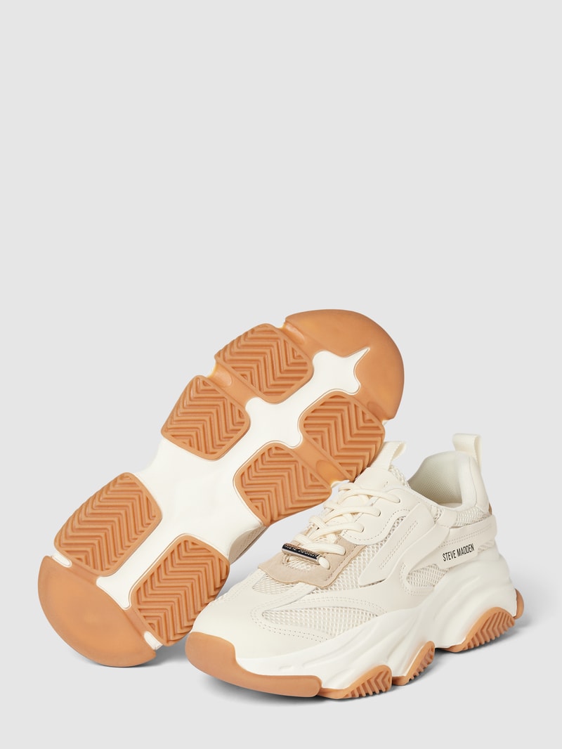 Sneaker mit Label-Print Modell 'POSESSION' in apricot