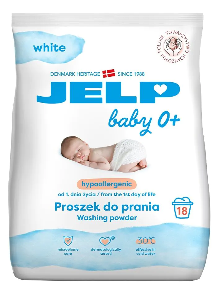 Jelp Baby 0+ balti skalbimo milteliai
