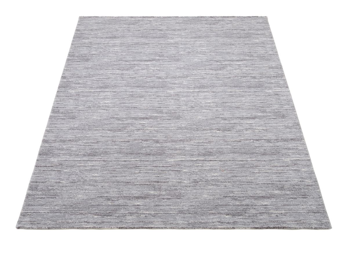 Webteppich Melange Uni Grau 160 x 230 cm