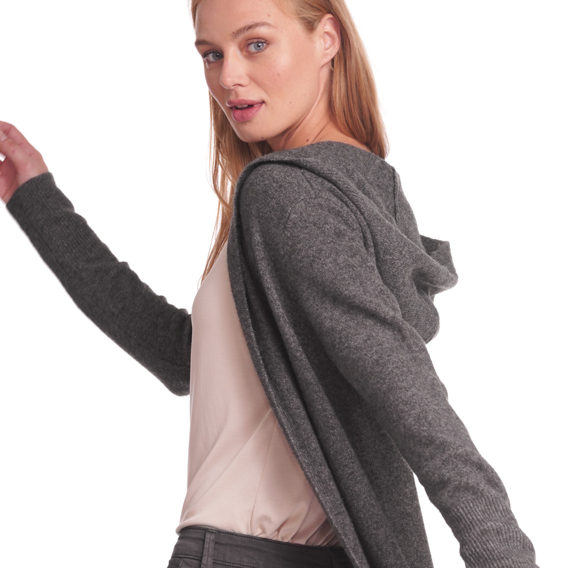 Damen Strickjacke mit Kapuze