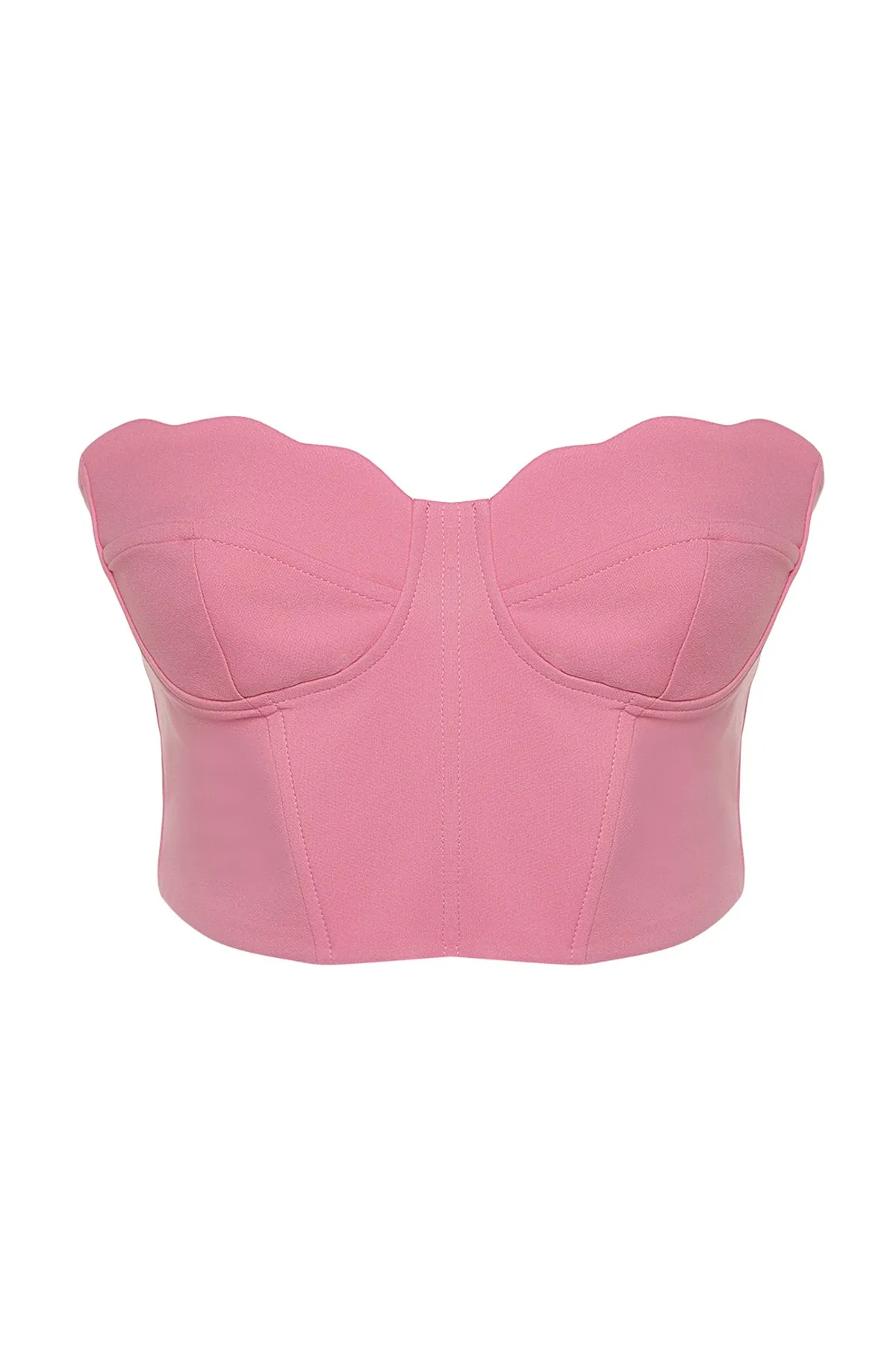 Trendyol Collection  Rosafarbenes Bustier mit Herzausschnitt TPRSS23BS00125