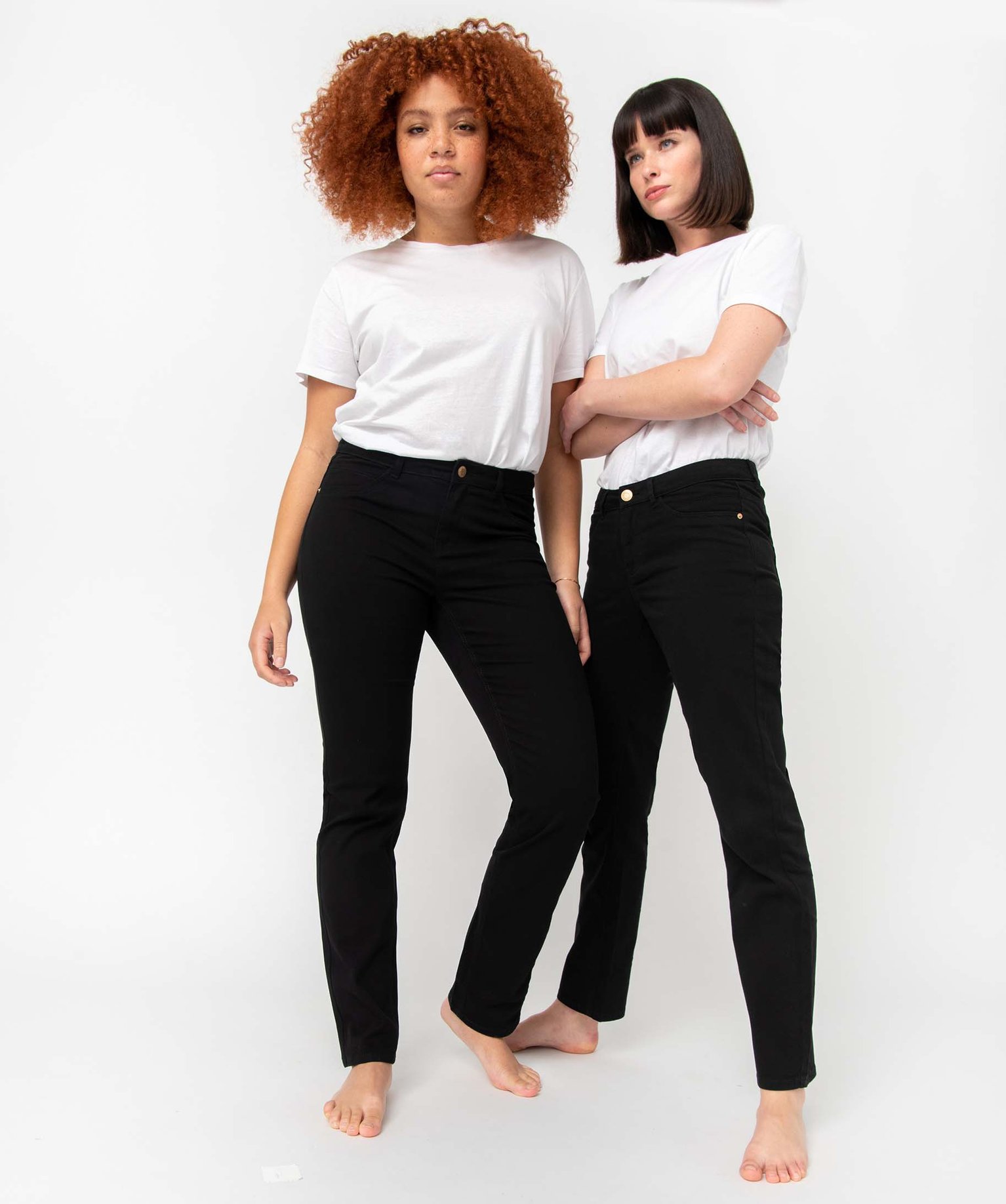 Jean femme coupe Regular taille normale noir | GEMO
