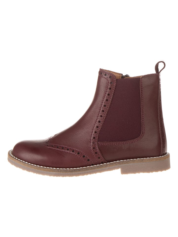 lamino Leder-Chelsea-Boots in Rot günstig kaufen